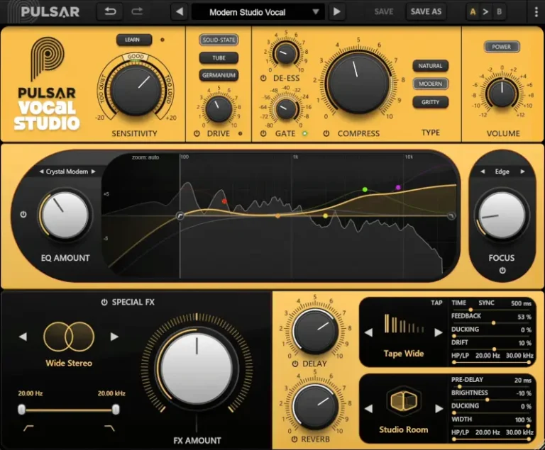 Pulsar Audio – Vocal Studio v1.0.15  全功能人声混音插件 下载